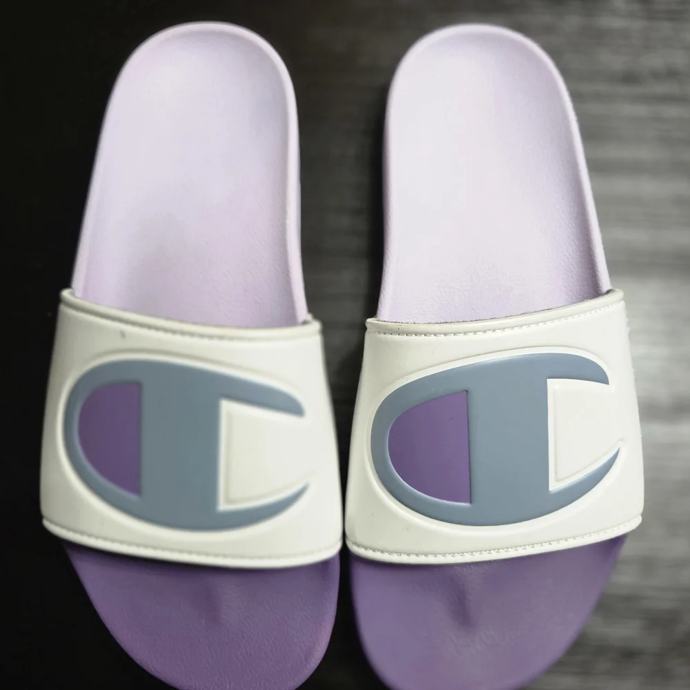 Champion Lilac & White Slide Sandals - Picture 2 of 9